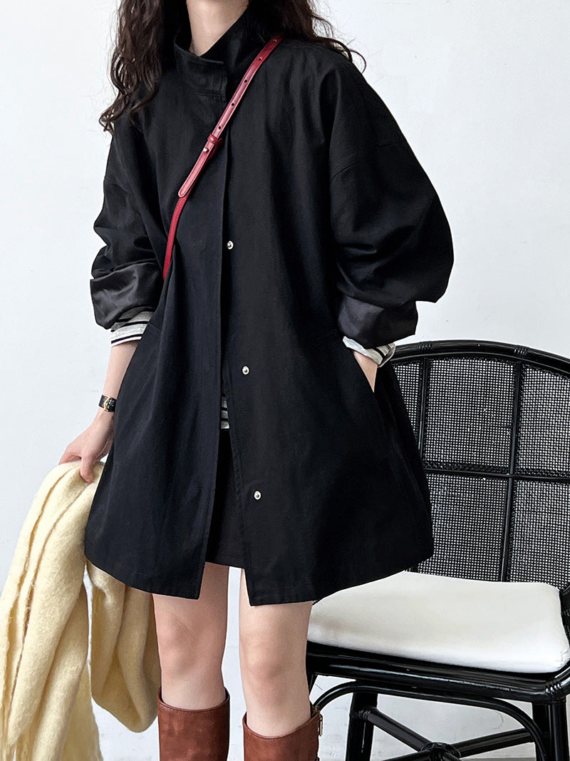 H3150 Textured trench coat
