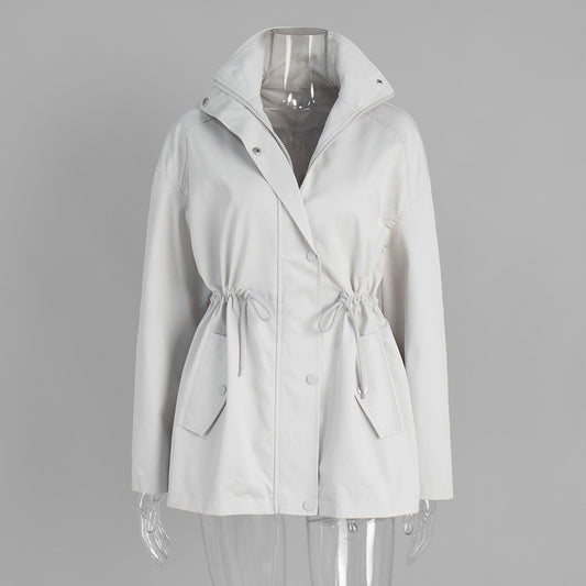 H3282 pure cotton trench coat jacket