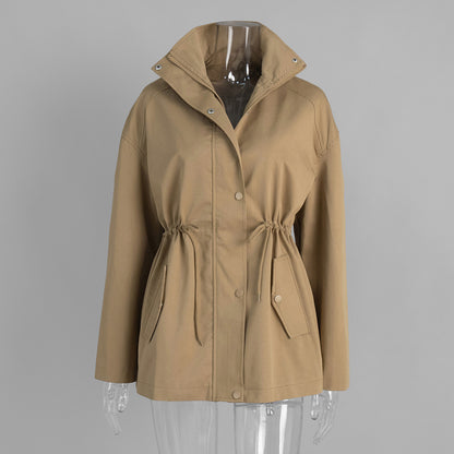 H3282 pure cotton trench coat jacket