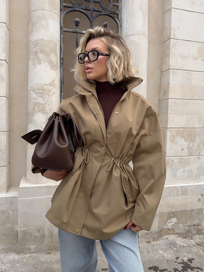 H3284 pure cotton trench coat jacket