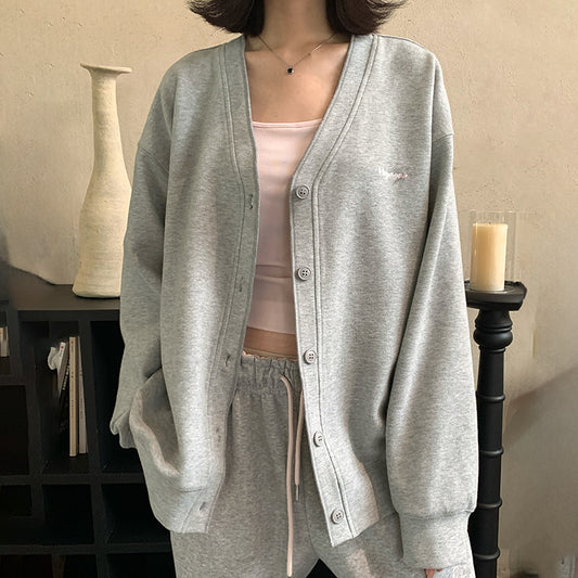 H3296 Loose-fitting sweatshirt jacket