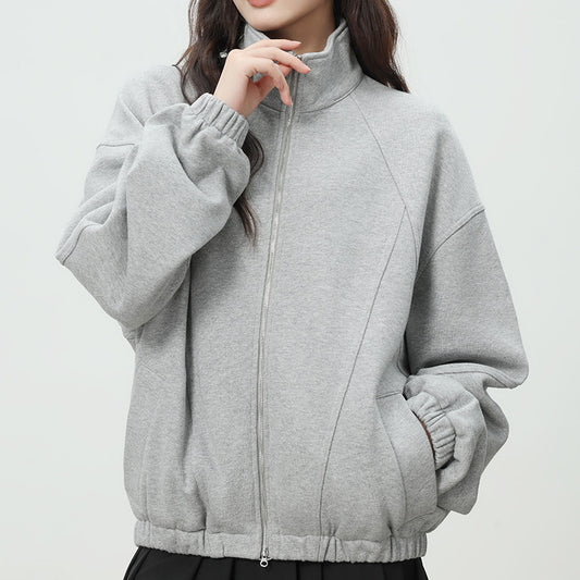 H3298 Loose-fitting sweatshirt jacket