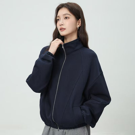 H3298 Loose-fitting sweatshirt jacket