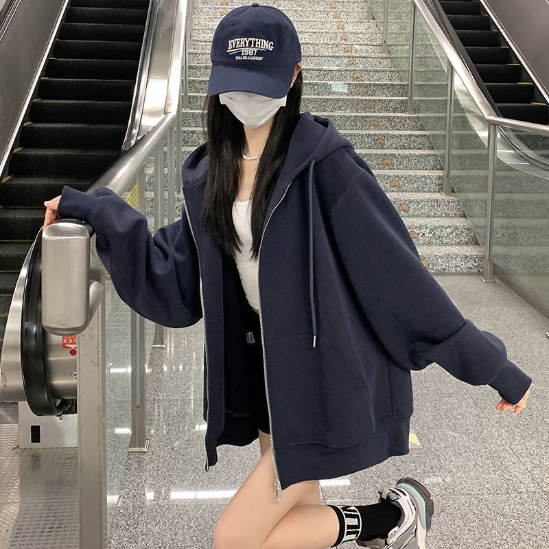 H3301 Loose-fitting sweatshirt jacket