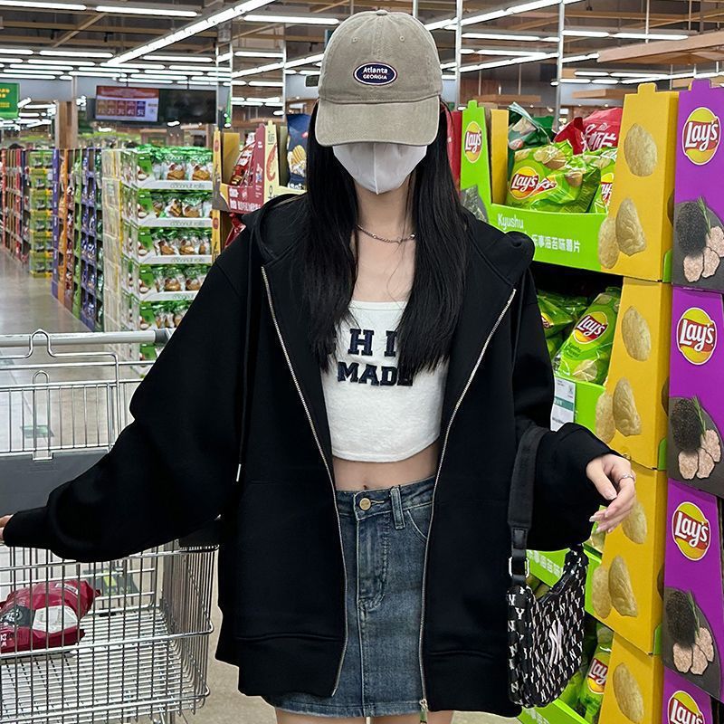 H3302 Loose-fitting sweatshirt jacket