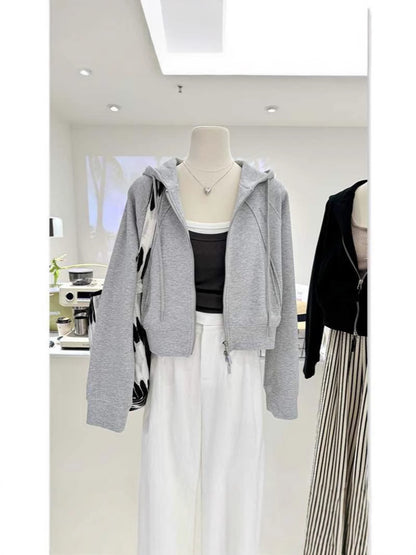 H3311 Loose-fitting sweatshirt jacket
