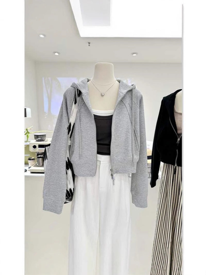 H3312 Loose-fitting sweatshirt jacket