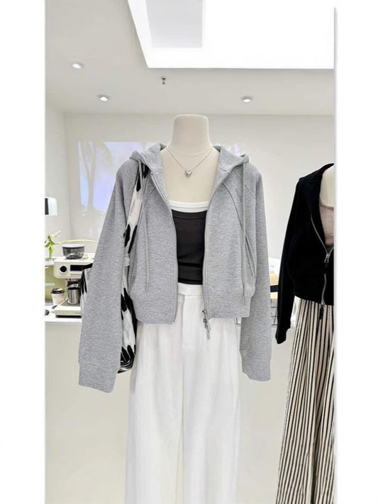H3312 Loose-fitting sweatshirt jacket