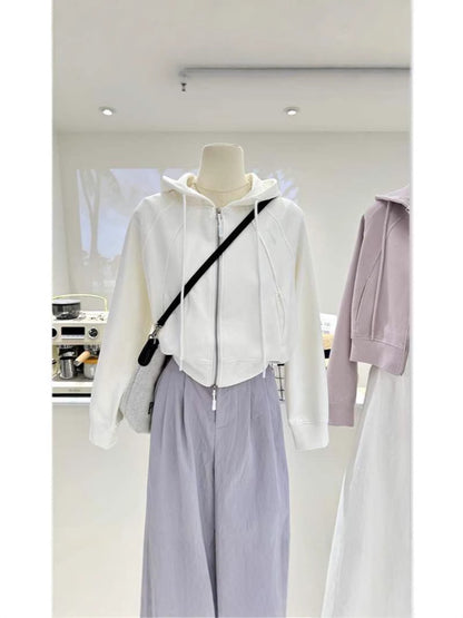 H3307 Loose-fitting sweatshirt jacket
