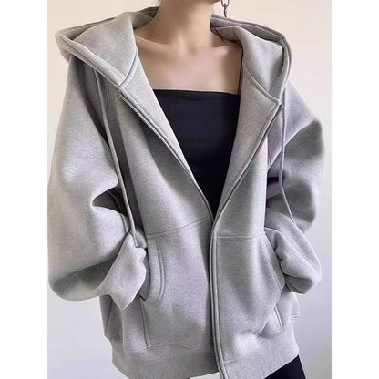 H3359 Loose-fitting sweatshirt jacket