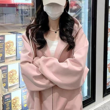 H3362 Loose-fitting sweatshirt jacket