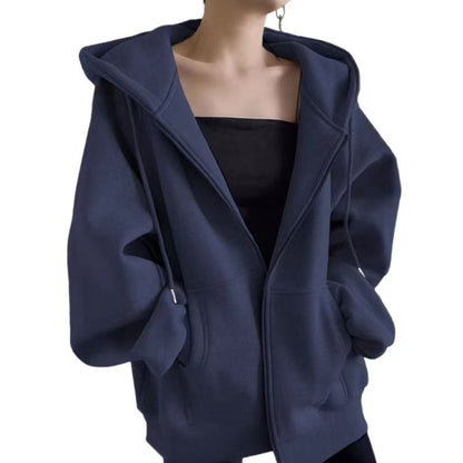 H3361 Loose-fitting sweatshirt jacket