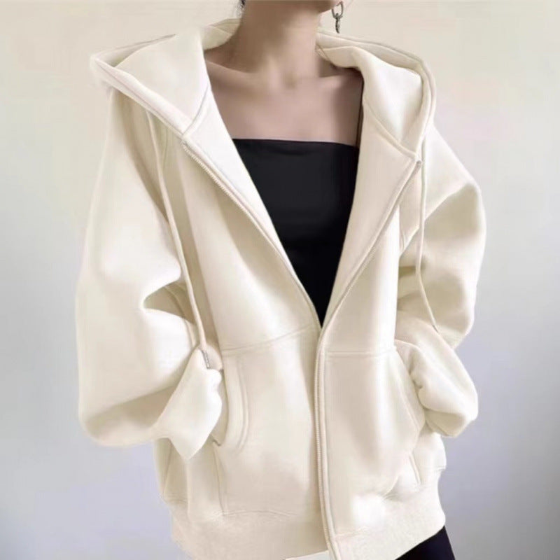 H3365 Loose-fitting sweatshirt jacket