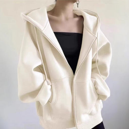 H3365 Loose-fitting sweatshirt jacket