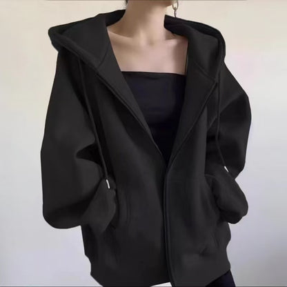 H3369 Loose-fitting sweatshirt jacket
