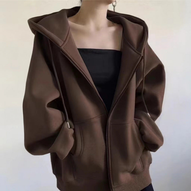 H3369 Loose-fitting sweatshirt jacket