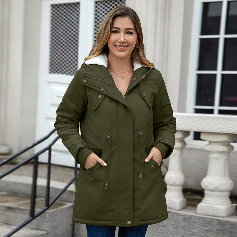 H3334 Warm cotton-padded coat