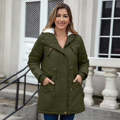 H3334 Warm cotton-padded coat