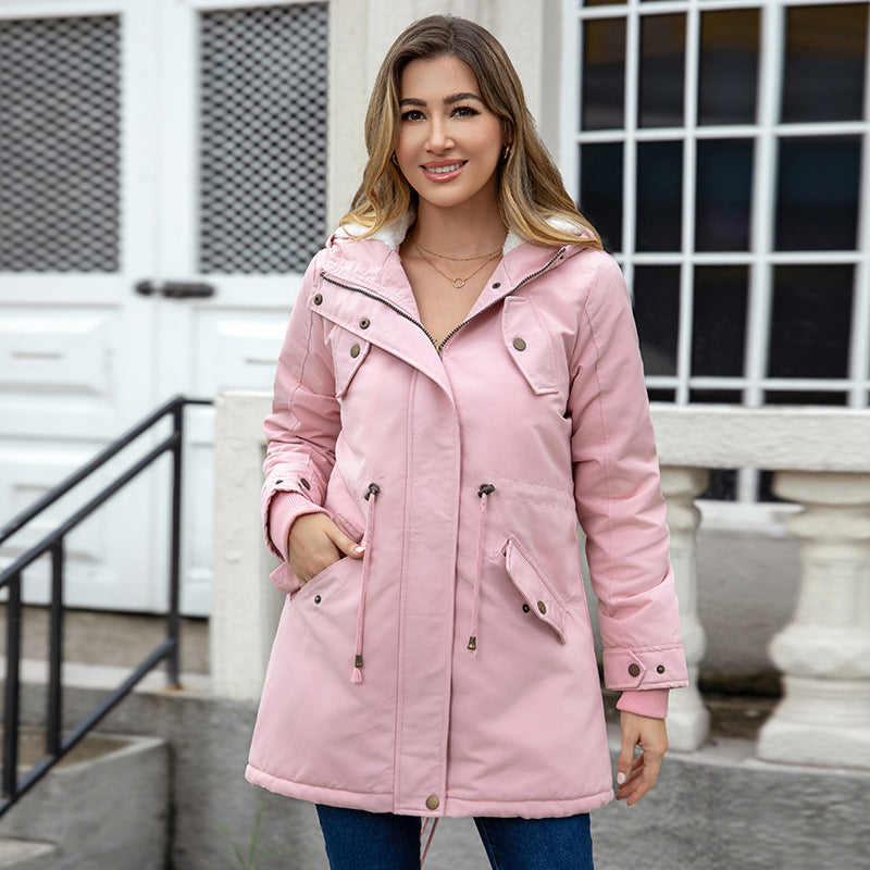 H3337 Warm cotton-padded coat