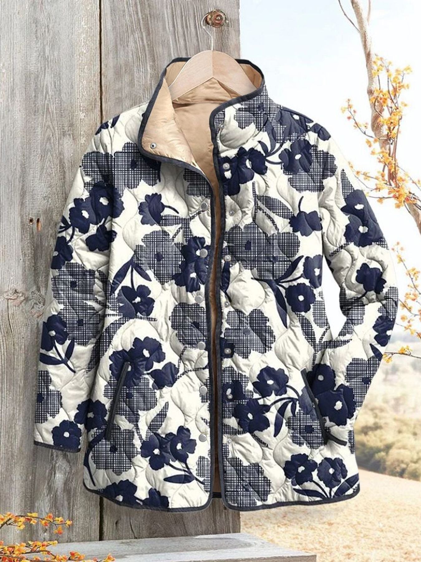H3344 Warm cotton-padded coat