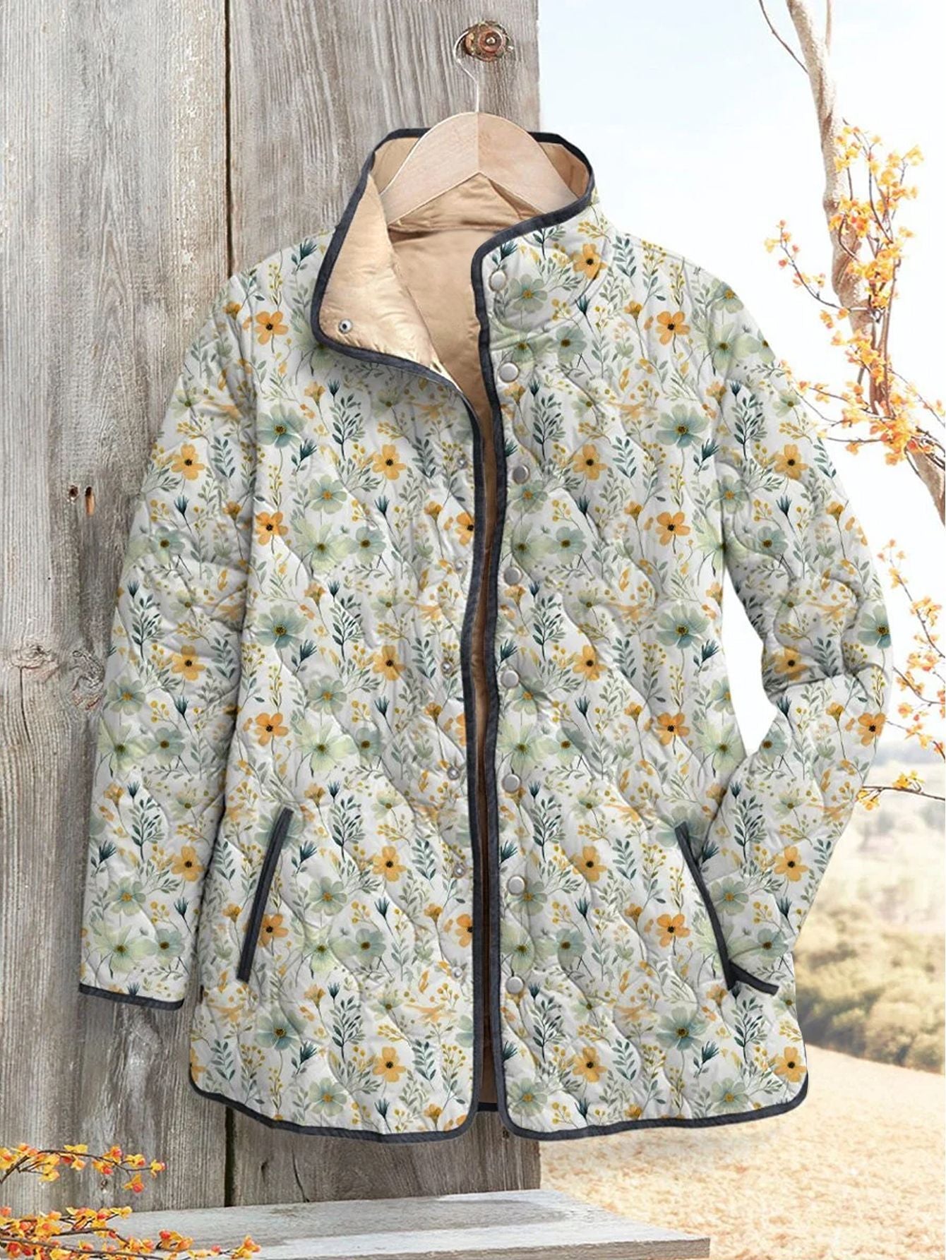 H3358 Warm cotton-padded coat
