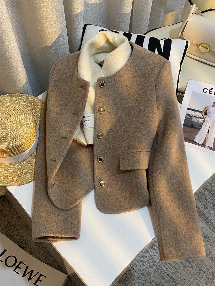 H3501 Suit collar trench coat
