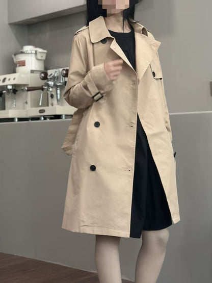H3502 Suit collar trench coat