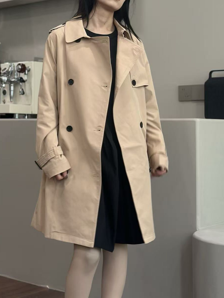H3504 Suit collar trench coat