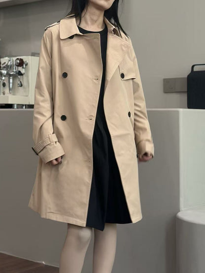 H3504 Suit collar trench coat