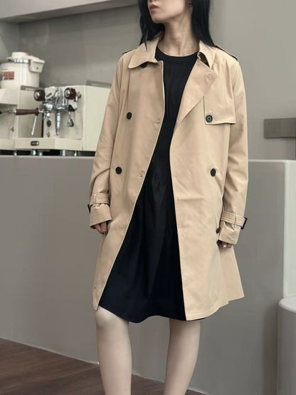 H3505 Suit collar trench coat