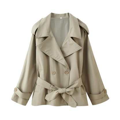 H3508 Suit collar trench coat