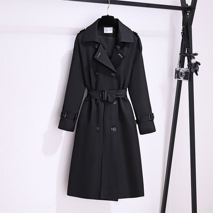 H3512 Suit collar trench coat