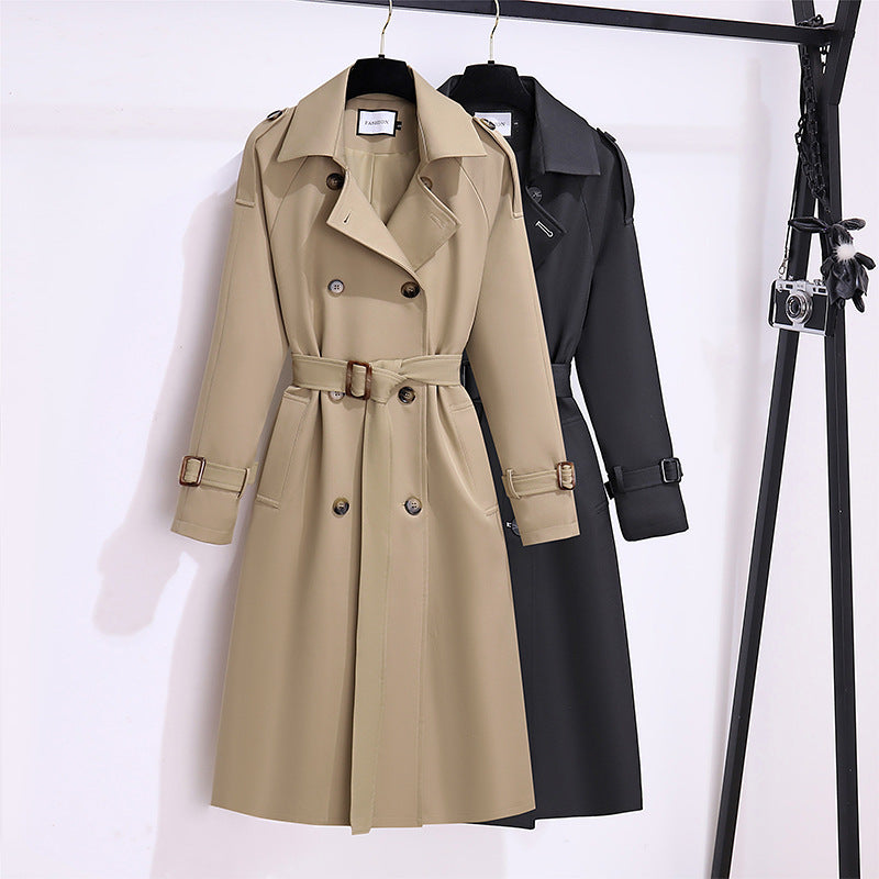 H3511 Suit collar trench coat