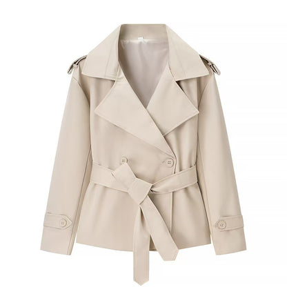 H3518 Suit collar trench coat