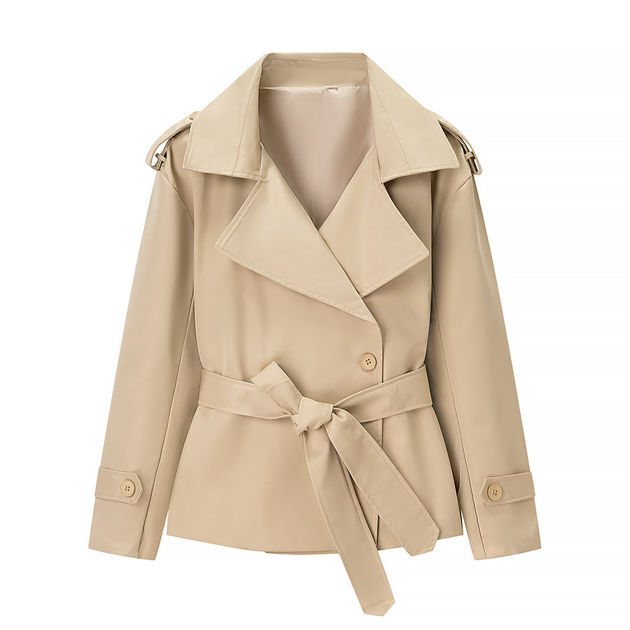 H3518 Suit collar trench coat