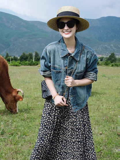 H3607 Women's denim jacket