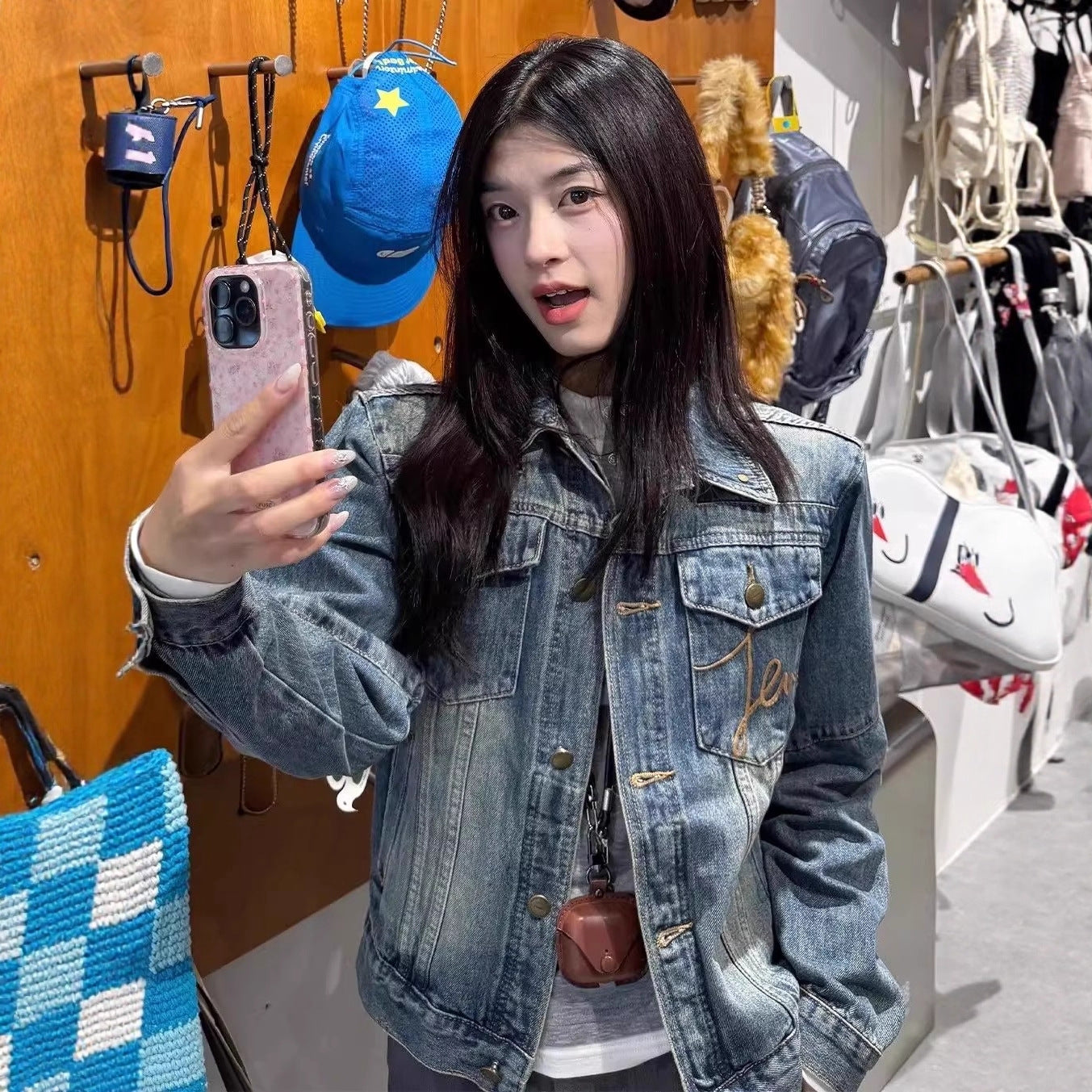 H3609 Women's denim jacket