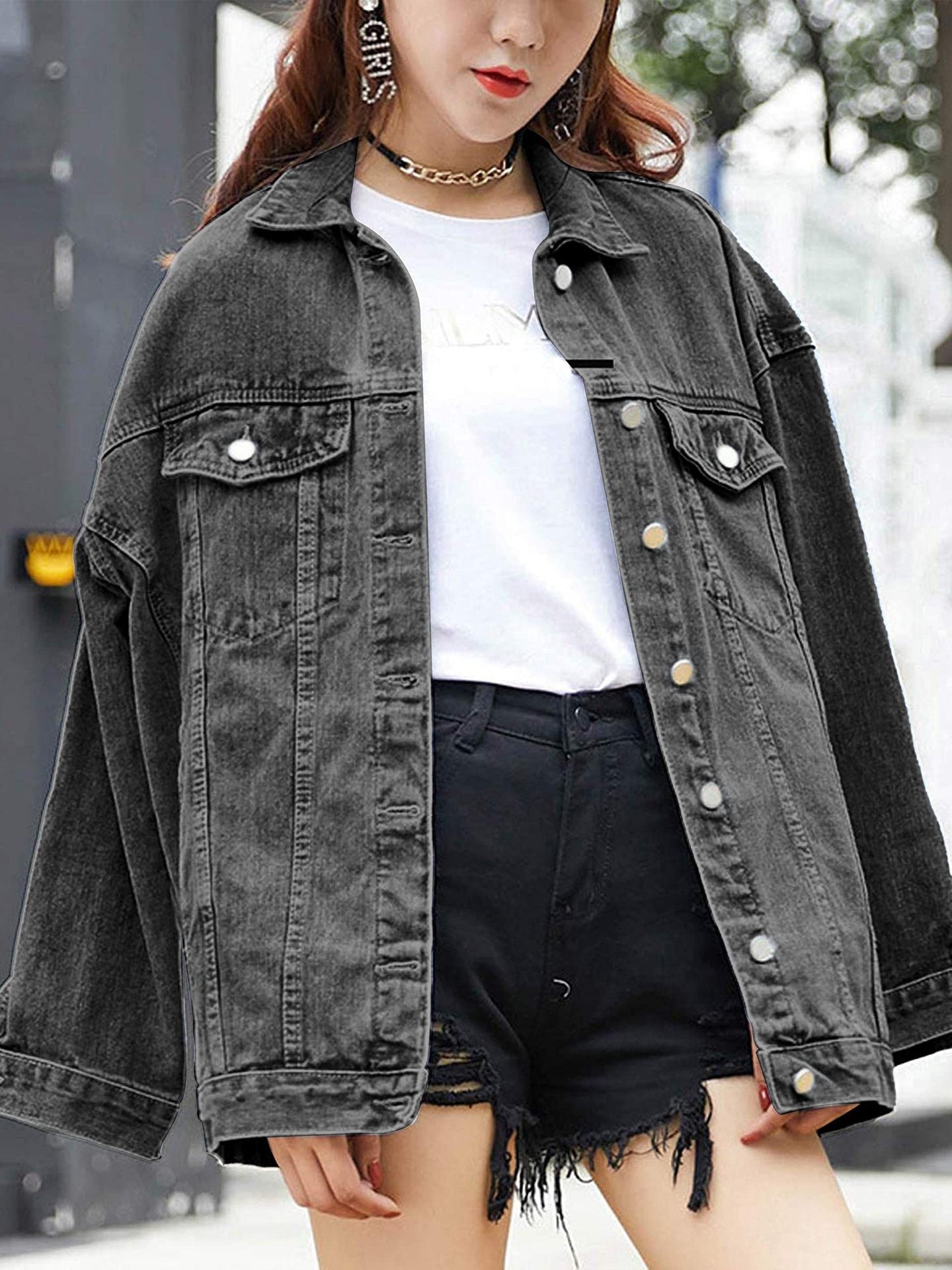H3613 Women's denim jacket