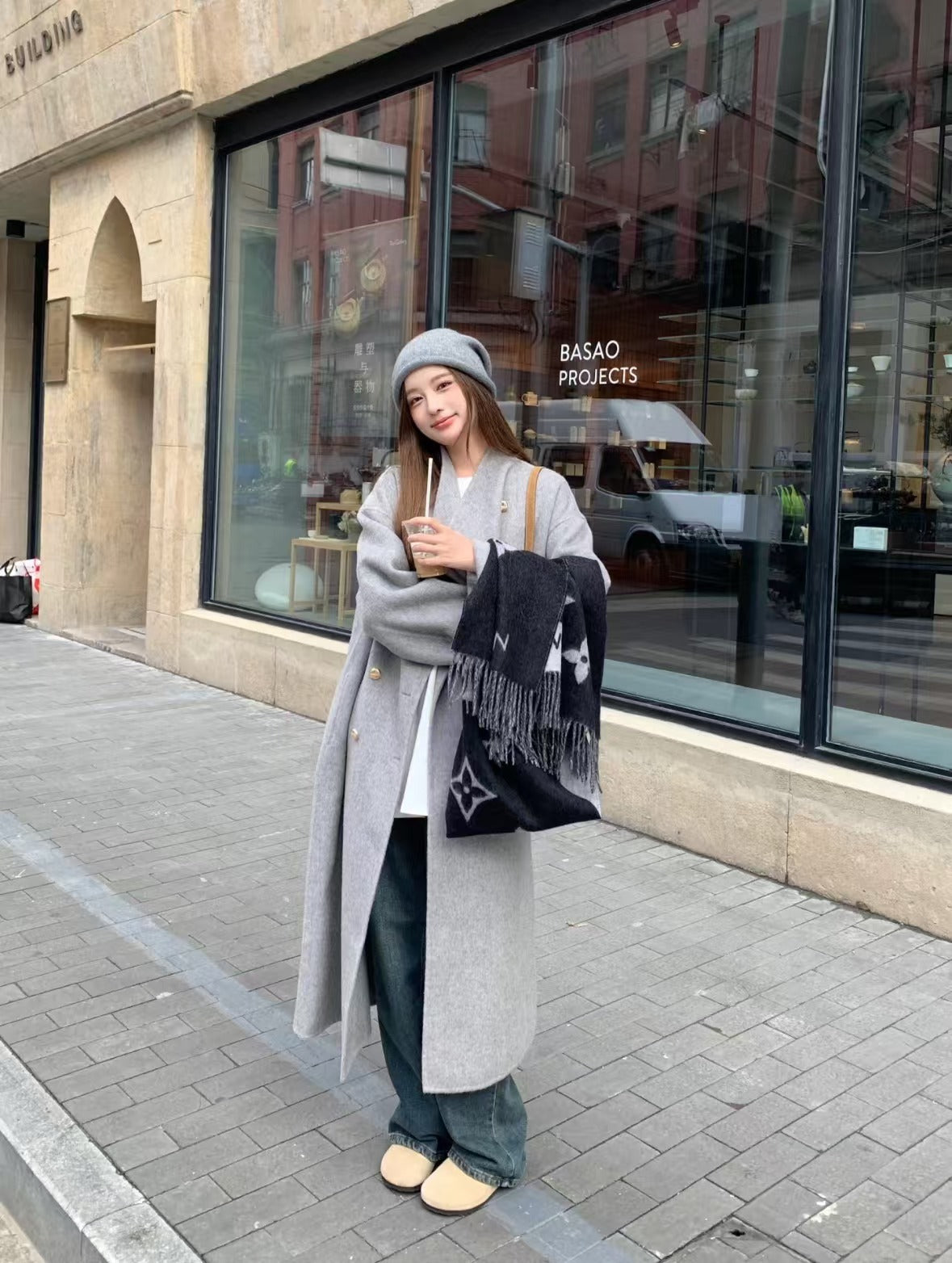 H3851 Women's cashmere coat