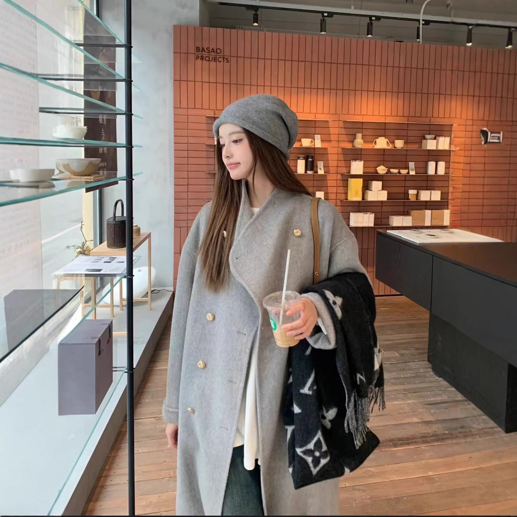 H3850 Women's cashmere coat