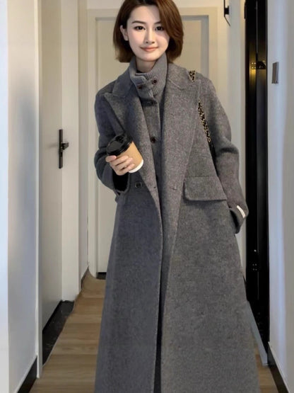 H3860 Women's cashmere coat