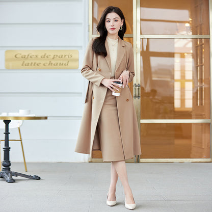 H3864 Women's cashmere coat