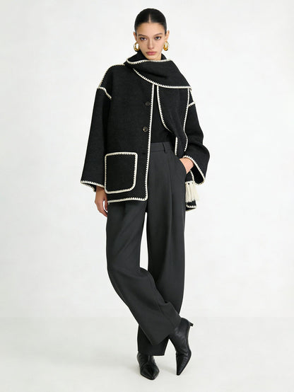 H3879 Women's cashmere coat