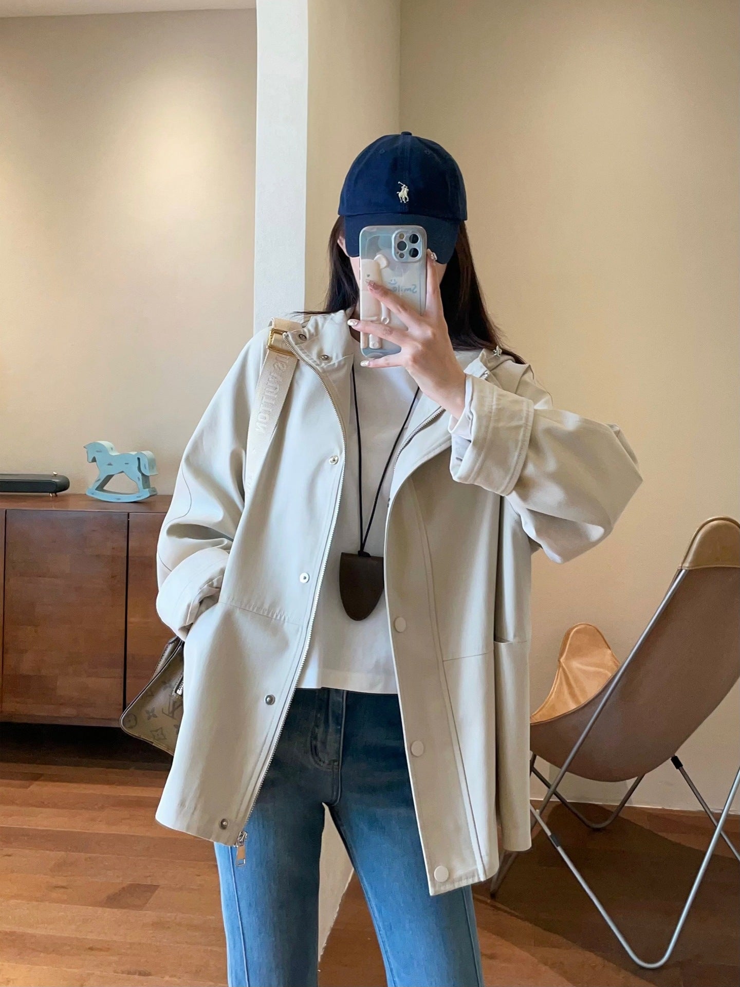 H3956 Women's trench coat
