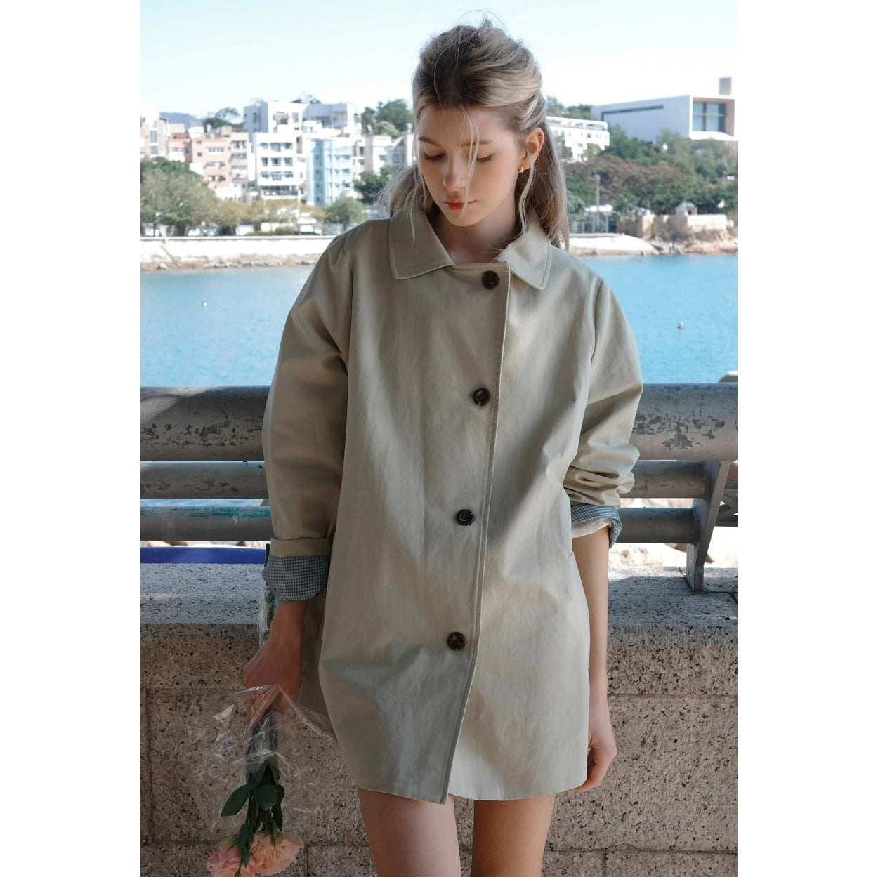 H4049 Women's trench coat