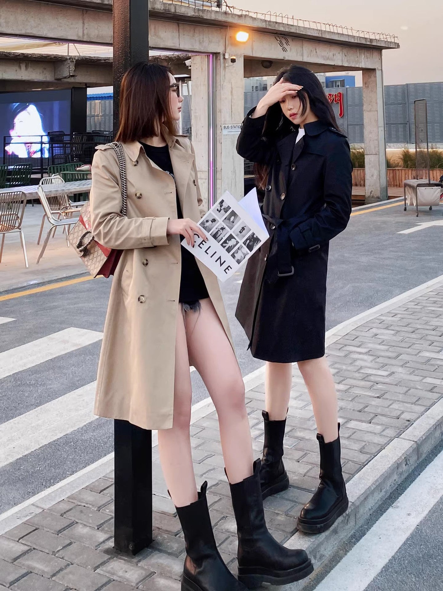H4063 Women's trench coat