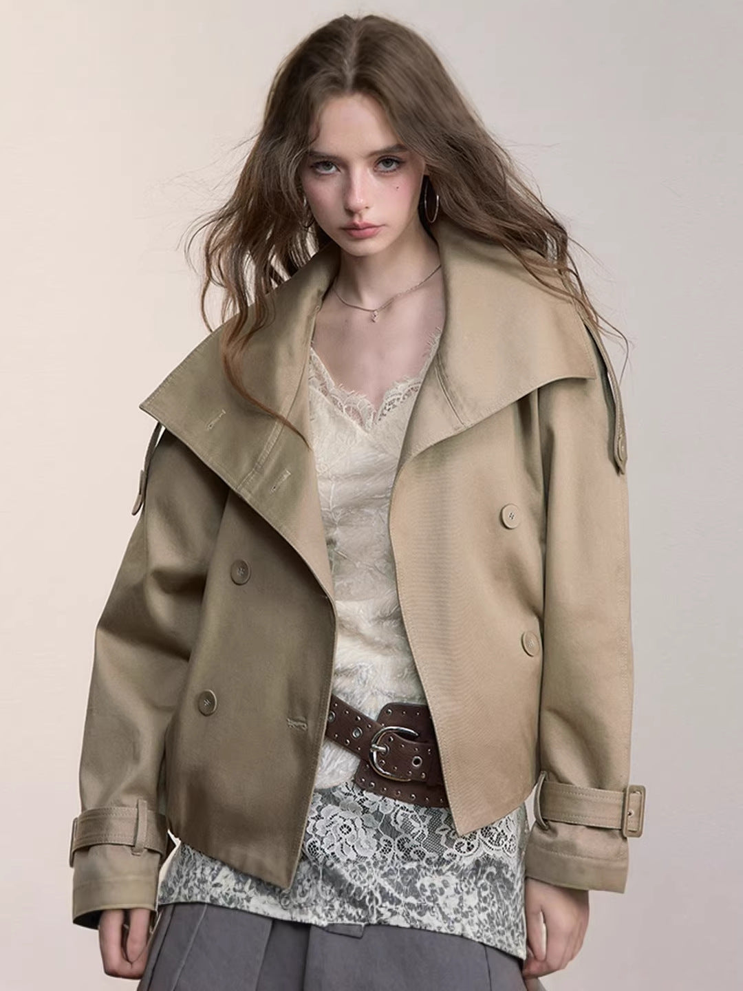 H4067 Women's trench coat