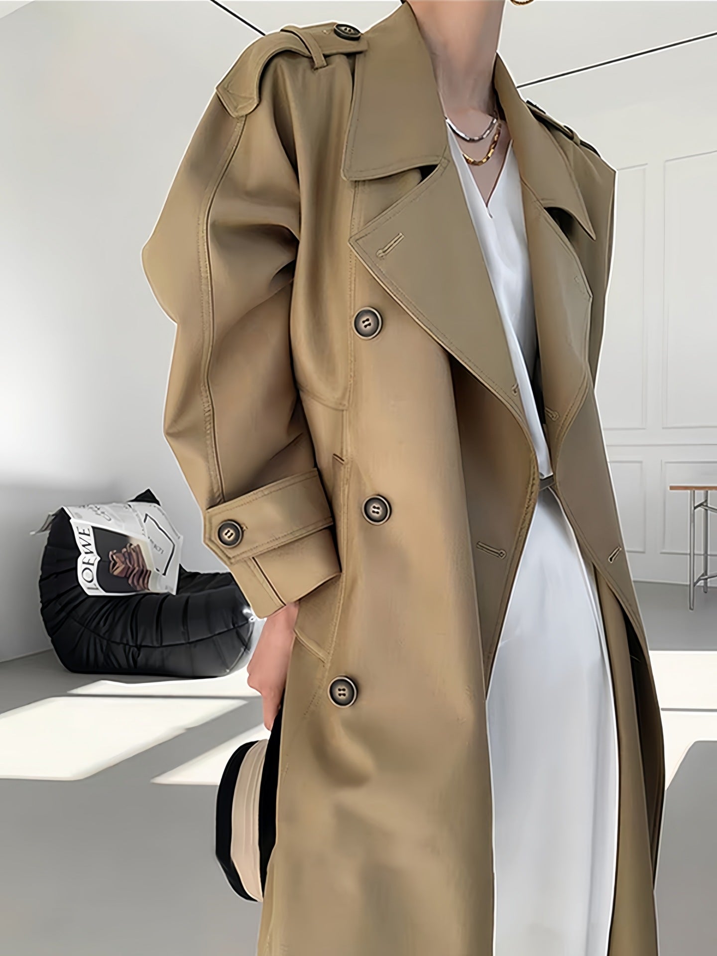 H4069 Women's trench coat