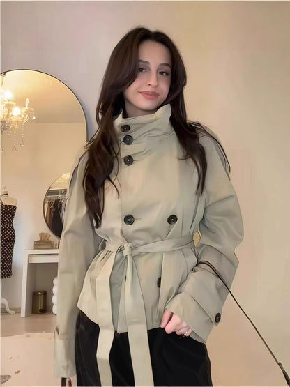 H4136 cashmere trench coat