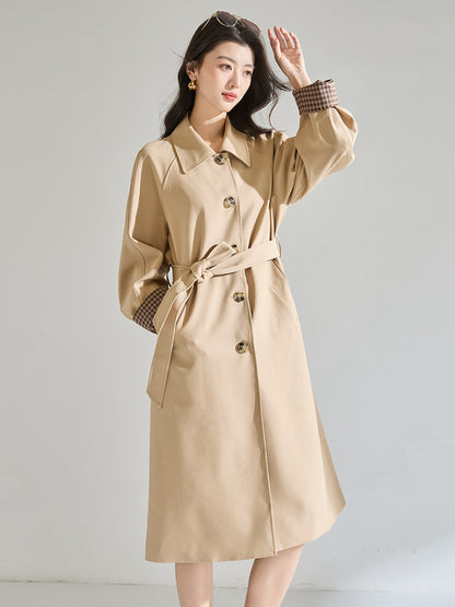H4124 cashmere trench coat